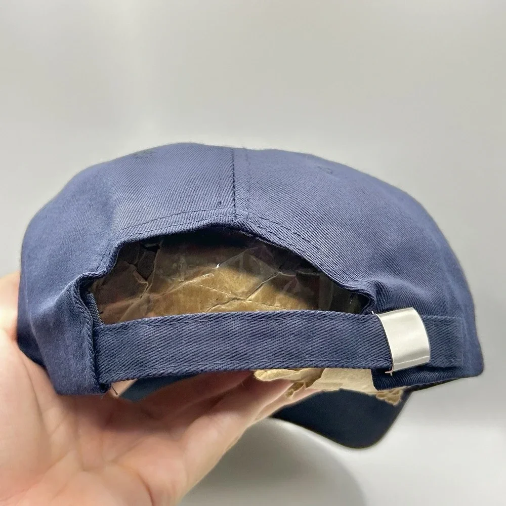 Boston Massachusetts Wordmark Dad Hat Cap Adjustable Strapback Blue Outdoors